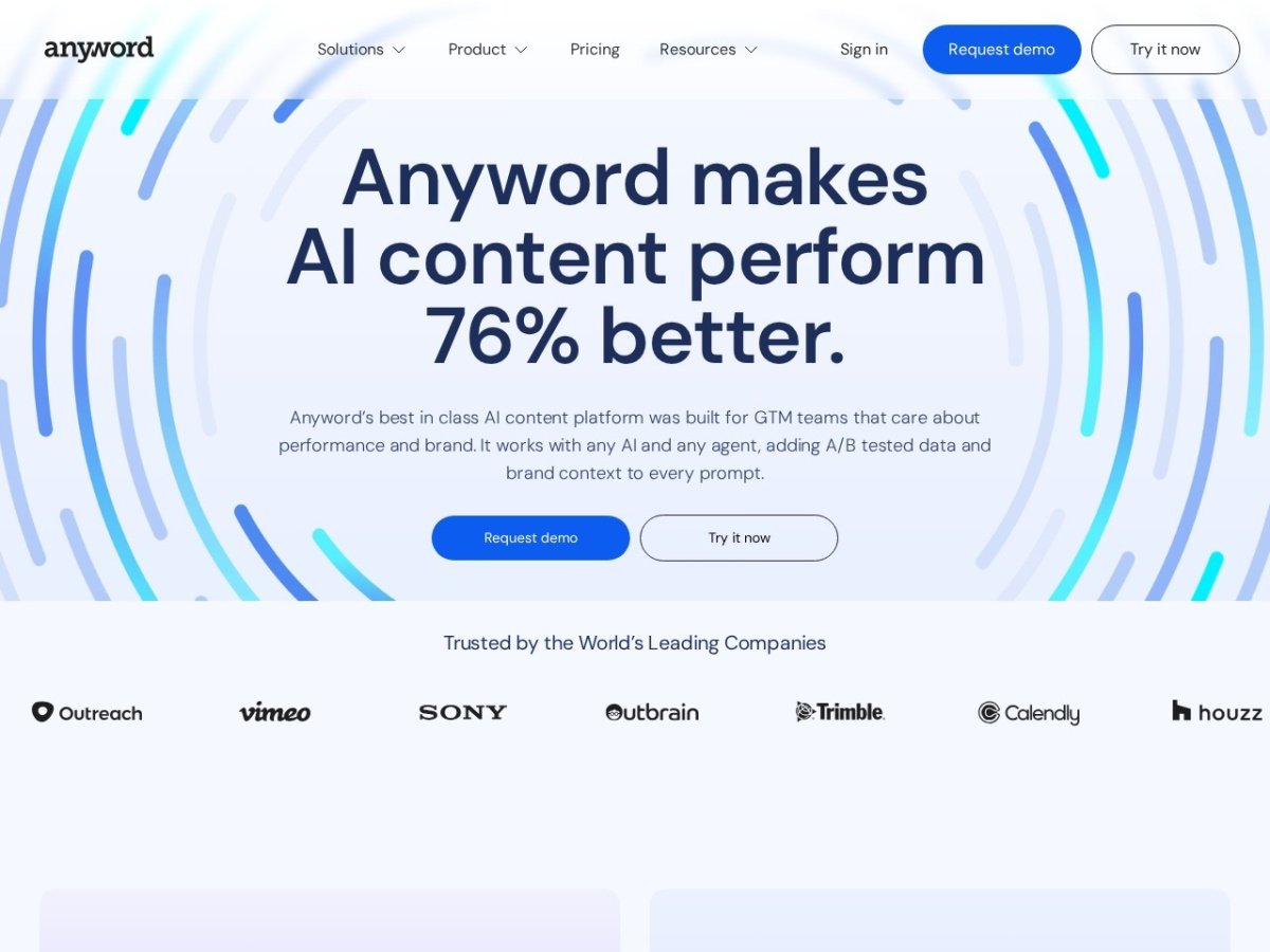 Anyword Review 2026: The AI Copywriting Tool That Scores Your Copy Before You Publish Anyword website homepage