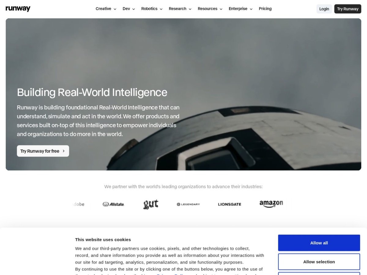 Runway ML Review 2026: The Professional AI Video Tool Hollywood Is Testing Runway ML website homepage