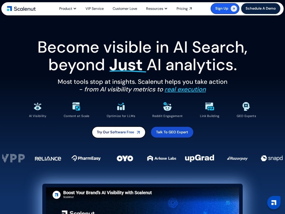 Scalenut Review 2026: One Tool for Keyword Research, Writing, and SEO Optimization Scalenut website homepage